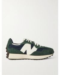 New Balance - 327 Suede And Mesh Sneakers - Lyst