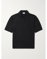 Saint Laurent - Cassandre Polohemd aus Wolle mit Logostickerei - Lyst