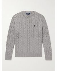 Ralph Lauren - Cotton Cable-Knit Sweater - Lyst