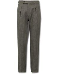 Incotex - Venezia 1951 Slim-Fit Tapered Pleated Linen Suit Trousers - Lyst