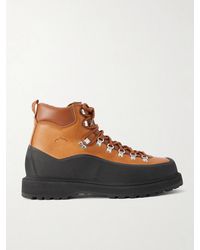 Diemme - Roccia Vet Rubber-Trimmed Full-Grain Leather Hiking Boots - Lyst