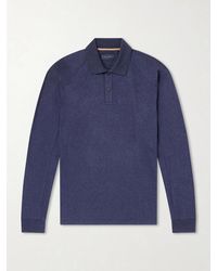 Sease - Cotton And Cashmere-Blend Jersey Polo Shirt - Lyst