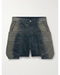 Rick Owens - Shorts Cargo A Gamba Dritta - Lyst