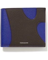 Ferragamo - Logo-print Paneled Full-grain Leather Billfold Wallet - Lyst