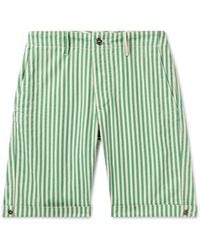 Incotex - Striped Straight-leg Cotton Bermuda Shorts - Lyst