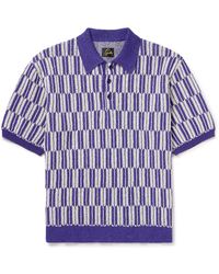 Needles - Jacquard-knit Polo Shirt - Lyst
