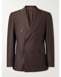 Canali - Double-Breasted Wool-Twill Suit Jacket - Lyst