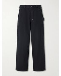 A.PRESSE - Vintage Wide-Leg Cotton, Hemp And Silk-Blend Canvas Trousers - Lyst