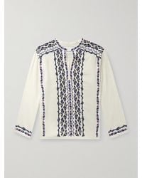 Isabel Marant - Cikariah Embroidered Cotton-gauze Shirt - Lyst