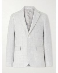 MR P. - Delave Linen Check Suit Jacket - Lyst