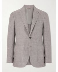 Canali - Kei Linen And Wool-Blend Blazer - Lyst