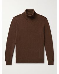Incotex - Zanone Slim-fit Virgin Wool And Cashmere-blend Rollneck Sweater - Lyst