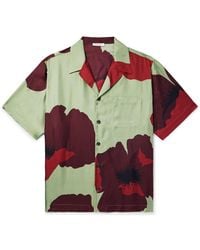 Valentino Garavani - Camp-collar Floral-print Silk-twill Shirt - Lyst
