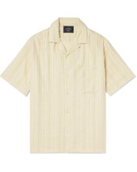 Portuguese Flannel - Almada Convertible-collar Embroidered Cotton-gauze Shirt - Lyst