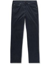 Boglioli - Slim-Fit Straight-Leg Cotton-Blend Twill Trousers - Lyst