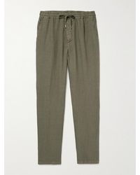 Altea - Mattia Straight-Leg Linen Trousers - Lyst