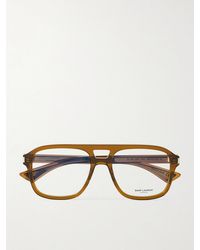 Saint Laurent - Aviator-Style Acetate Optical Glasses - Lyst