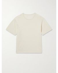STÒFFA - Cotton And Silk-blend Piqué T-shirt - Lyst