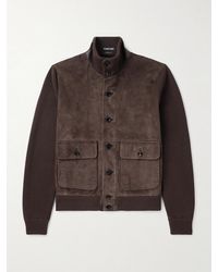 Tom Ford - Ribbed Merino Wool And Suede Jacket - Lyst