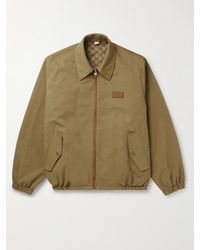Gucci - Reversible Suede-trimmed Ripstop And Cotton-blend Blouson Jacket - Lyst