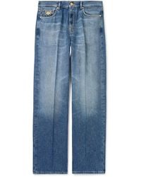 Versace - Straight-Leg Embellished Jeans - Lyst