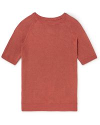 Thom Sweeney - Cotton And Linen-blend T-shirt - Lyst