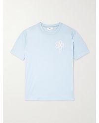 NN07 - Pedro 3525 Embroidered Mercerised Organic Cotton-Jersey T-Shirt - Lyst