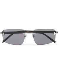 Tom Ford - Private 4 Rimless Rectangular-Frame-Tone, Horn And Tortoiseshell Sunglasses - Lyst