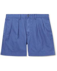 Polo Ralph Lauren - Cormac Straight-leg Pleated Cotton-twill Shorts - Lyst