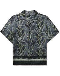 Etro - Camp-collar Printed Silk-twill Shirt - Lyst