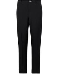 Givenchy - Tapered Logo-Embellished Wool Trousers - Lyst
