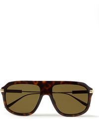 Gucci - Aviator-style Tortoiseshell Acetate And Gold-tone Sunglasses - Lyst