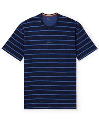Paul Smith - Logo-embroidered Striped Cotton And Modal-blend Jersey Pyjama T-shirt - Lyst