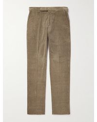 Ralph Lauren Purple Label - Pantaloni a gamba dritta in velluto a coste di cotone e cashmere Gregory - Lyst