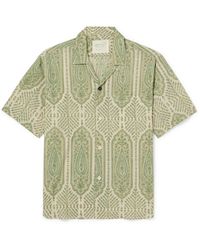 Kardo - Ronen Convertible-collar Printed Cotton Shirt - Lyst