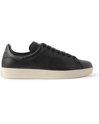 Tom Ford - Warwick Perforated Full-grain Leather Sneakers - Lyst