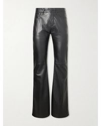 Acne Studios - Flared Panelled Leather Trousers - Lyst