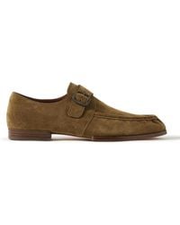 Tod's - Suede Monk-strap Shoes - Lyst