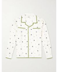 Bode - Blackberry Patch Camp-Collar Embroidered Linen Shirt - Lyst