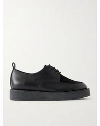 Enfants Riches Deprimes - Sleeper Suede-trimmed Leather Derby Shoes - Lyst