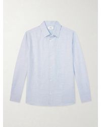MR P. - Cutaway-Collar Cotton, Linen And Cashmere-Blend Shirt - Lyst