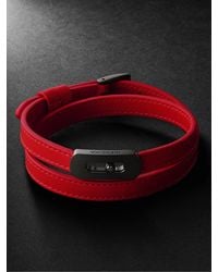 Messika - My Move Blackened Titanium, Diamond And Leather Bracelet - Lyst