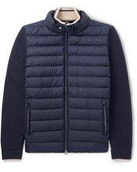 Herno - Slim-Fit Wool And Quilted Shell Down Jacket - Lyst