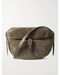 Bleu De Chauffe - Margot Leather-Trimmed Suede Messenger Bag - Lyst