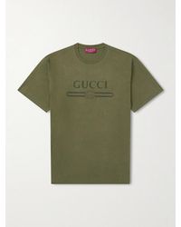 Gucci - Logo-Print Cotton T-Shirt - Lyst
