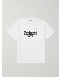 Carhartt - Spree Halftone Logo-print Organic Cotton-jersey T-shirt - Lyst