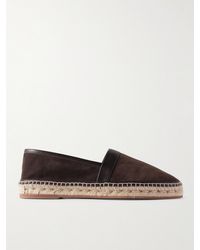 Manolo Blahnik - Nerano Espadrilles aus Veloursleder mit Lederbesatz - Lyst