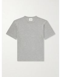 The Elder Statesman - Lenny Ribbed Wool, Silk And Linen-Blend T-Shirt - Lyst