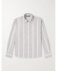Acne Studios - Sarlie Logo-Appliquéd Striped Cotton-Poplin Shirt - Lyst