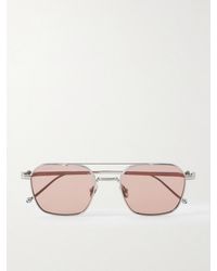Cartier - Pasha Aviator-style Silver-tone Sunglasses - Lyst
